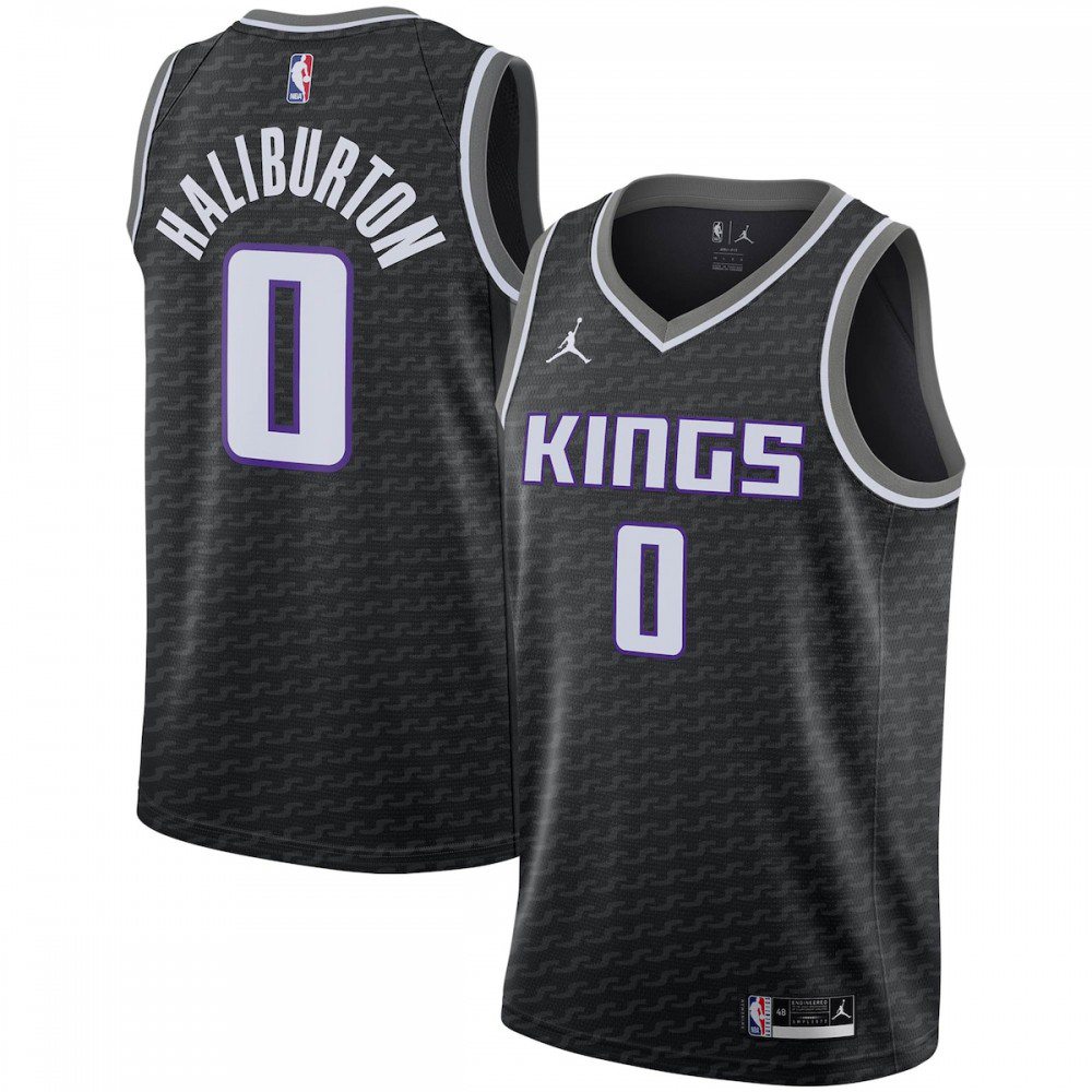 Tyrese Haliburton Sacramento Kings Jordan Brand 2020/21 Swingman Jersey - Statement Edition - Black-Pro Kit Vault | Brand New 26/27 Sports Jerseys